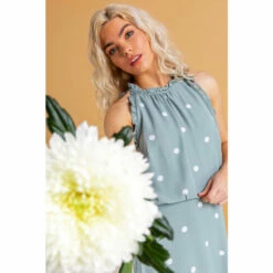 Dusk Green Tiered Multi Spot Print Dress 5 Dusk Green Tiered Multi Spot Print Dress -Dusk Shop unnamed file 54