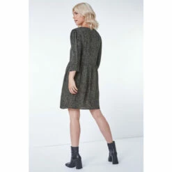 Dusk Green Abstract Spot Print Shirt Dress -Dusk Shop unnamed file 577