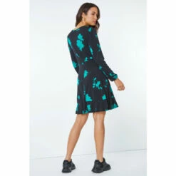 Dusk Black & Teal Green Floral Frill Detail Fit & Flare Dress 4 Dusk Black & Teal Green Floral Frill Detail Fit & Flare Dress -Dusk Shop unnamed file 595