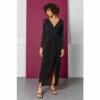 Dusk Black Shimmer Wrap Fitted Maxi Dress -Dusk Shop unnamed file 623