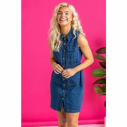 Dusk Blue Denim Utility Pocket Dress -Dusk Shop unnamed file 683