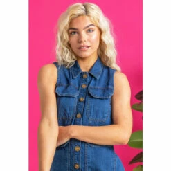Dusk Blue Denim Utility Pocket Dress -Dusk Shop unnamed file 684