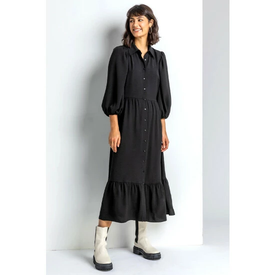 unnamed-file-698.jpg Dusk Black Ditsy Spot Print Button Down Dress -Dusk Shop unnamed file 698