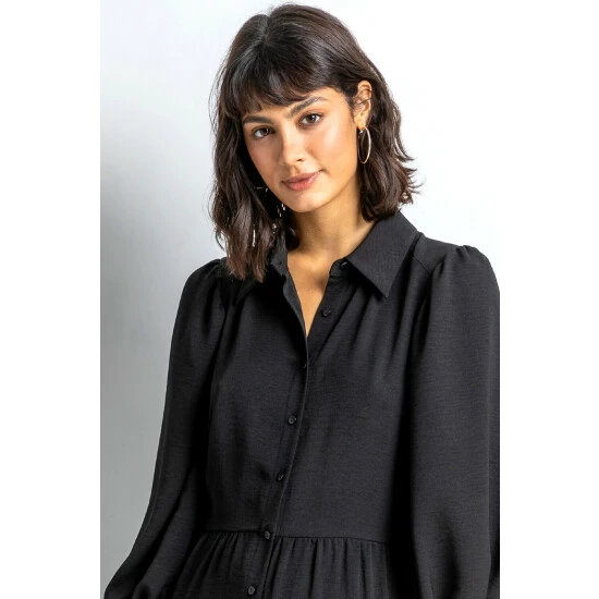 unnamed-file-699.jpg Dusk Black Ditsy Spot Print Button Down Dress -Dusk Shop unnamed file 699