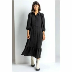 Dusk Black Ditsy Spot Print Button Down Dress 6 Dusk Black Ditsy Spot Print Button Down Dress -Dusk Shop unnamed file 700