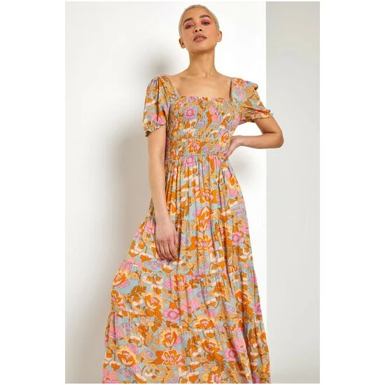 unnamed-file-71.jpg Dusk Orange Retro Floral Print Tiered Maxi Dress -Dusk Shop unnamed file 71