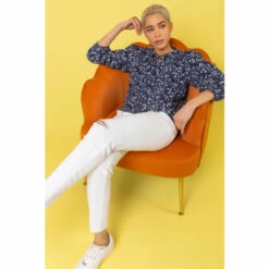 Dusk Blue Abstract Spot Print Square Neck Top 6 Dusk Blue Abstract Spot Print Square Neck Top -Dusk Shop unnamed file 744