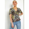 Dusk Black Floral Print Button Through Blouse 1 Dusk Black Floral Print Button Through Blouse -Dusk Shop unnamed file 753
