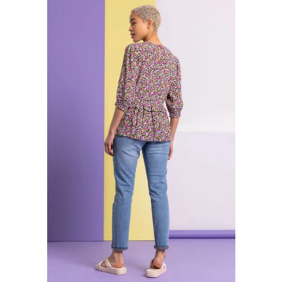 unnamed-file-764.jpg Dusk Pink Ditsy Floral Frill Detail Top -Dusk Shop unnamed file 764