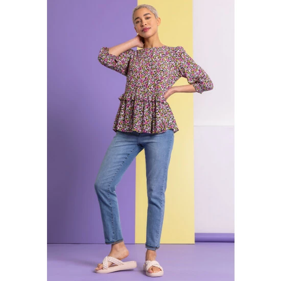 unnamed-file-765.jpg Dusk Pink Ditsy Floral Frill Detail Top -Dusk Shop unnamed file 765