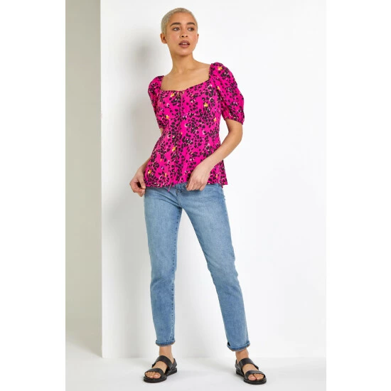 unnamed-file-776.jpg Dusk Pink Animal Print Tie Neck Peplum Top -Dusk Shop unnamed file 776