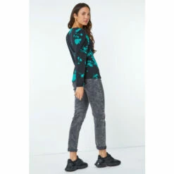 Dusk Black & Teal Green Floral Print Frill Detail Top 4 Dusk Black & Teal Green Floral Print Frill Detail Top -Dusk Shop unnamed file 799