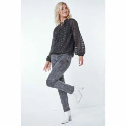 Dusk Black Burnout Heart Print High Neck Top 5 Dusk Black Burnout Heart Print High Neck Top -Dusk Shop unnamed file 841