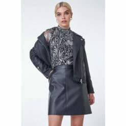 Dusk Silver High Neck Metallic Animal Blouse 5 Dusk Silver High Neck Metallic Animal Blouse -Dusk Shop unnamed file 871