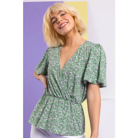unnamed-file-891.jpg Dusk Green Ditsy Floral Print Peplum Top -Dusk Shop unnamed file 891