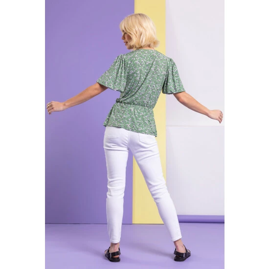 unnamed-file-892.jpg Dusk Green Ditsy Floral Print Peplum Top -Dusk Shop unnamed file 892