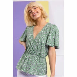 Dusk Green Ditsy Floral Print Peplum Top 7 Dusk Green Ditsy Floral Print Peplum Top -Dusk Shop unnamed file 896