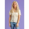 Dusk Yellow Floral Print V-Neck Blouse 1 Dusk Yellow Floral Print V-Neck Blouse -Dusk Shop unnamed file 897