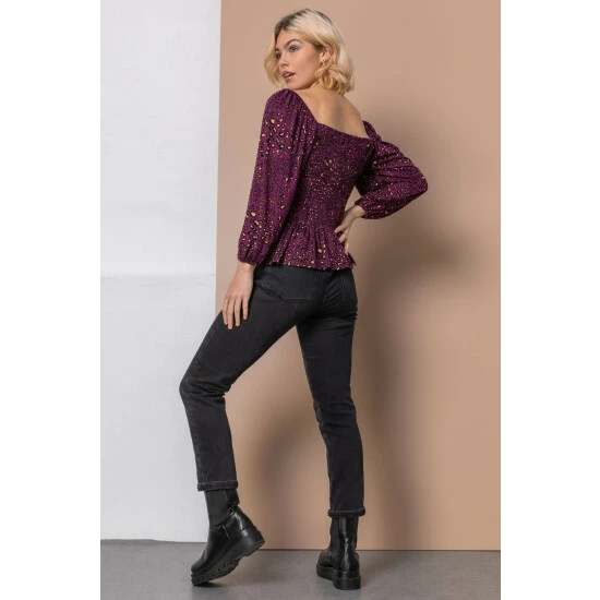 unnamed-file-903.jpg Dusk Purple Shirred Bodice Animal Print Top -Dusk Shop unnamed file 903