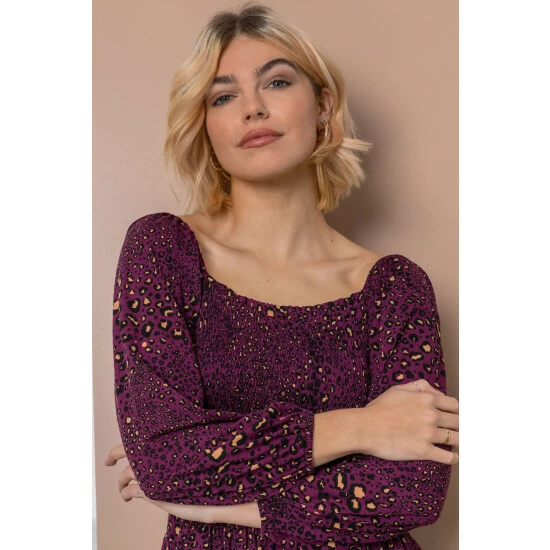 unnamed-file-905.jpg Dusk Purple Shirred Bodice Animal Print Top -Dusk Shop unnamed file 905