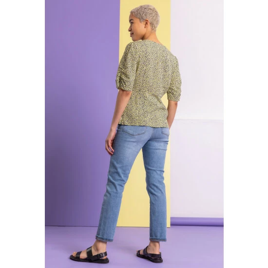 unnamed-file-909.jpg Dusk Yellow Ditsy Spot Button Detail Top -Dusk Shop unnamed file 909