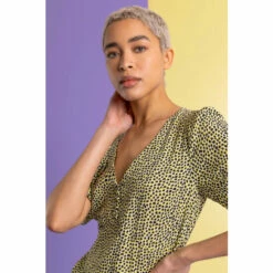 Dusk Yellow Ditsy Spot Button Detail Top 4 Dusk Yellow Ditsy Spot Button Detail Top -Dusk Shop unnamed file 911