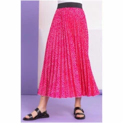 Dusk Black Ditsy Spot Print Pleated Skirt -Dusk Shop unnamed file 934