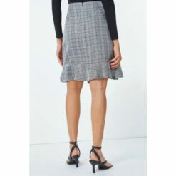 Dusk Grey Check Print Asymmetric Frill Detail Skirt 5 Dusk Grey Check Print Asymmetric Frill Detail Skirt -Dusk Shop unnamed file 943