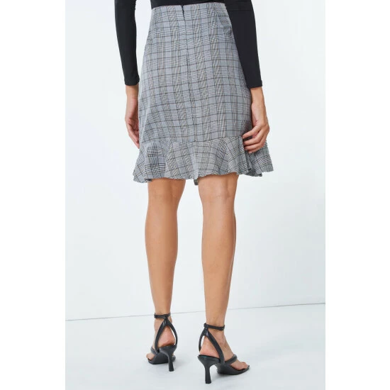 unnamed-file-943.jpg Dusk Grey Check Print Asymmetric Frill Detail Skirt -Dusk Shop unnamed file 943
