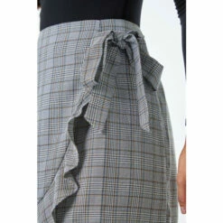 Dusk Grey Check Print Asymmetric Frill Detail Skirt 6 Dusk Grey Check Print Asymmetric Frill Detail Skirt -Dusk Shop unnamed file 944