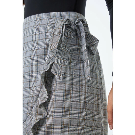 unnamed-file-944.jpg Dusk Grey Check Print Asymmetric Frill Detail Skirt -Dusk Shop unnamed file 944