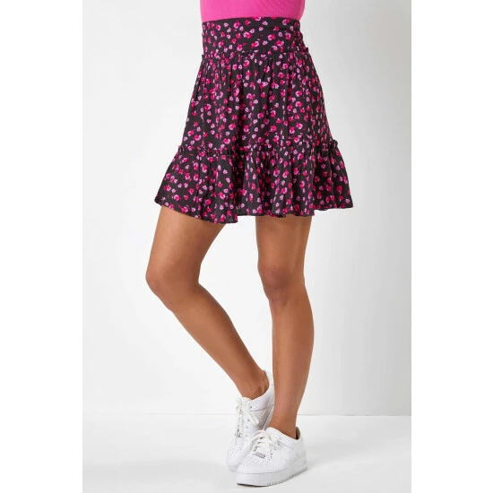 unnamed-file-948.jpg Dusk Black & Purple Ditsy Floral Print Tiered Skirt -Dusk Shop unnamed file 948