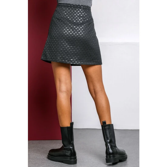 Dusk Black Geo Print Jacquard Skirt 4 Dusk Black Geo Print Jacquard Skirt - Image 2