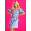Dusk Blue Print Square Neck Puff Sleeve Tea Dress 2 Dusk Blue Print Square Neck Puff Sleeve Tea Dress -Dusk Shop unnamed file 97