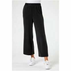 Dusk Black Plain Jersey Culotte Trousers -Dusk Shop unnamed file 988